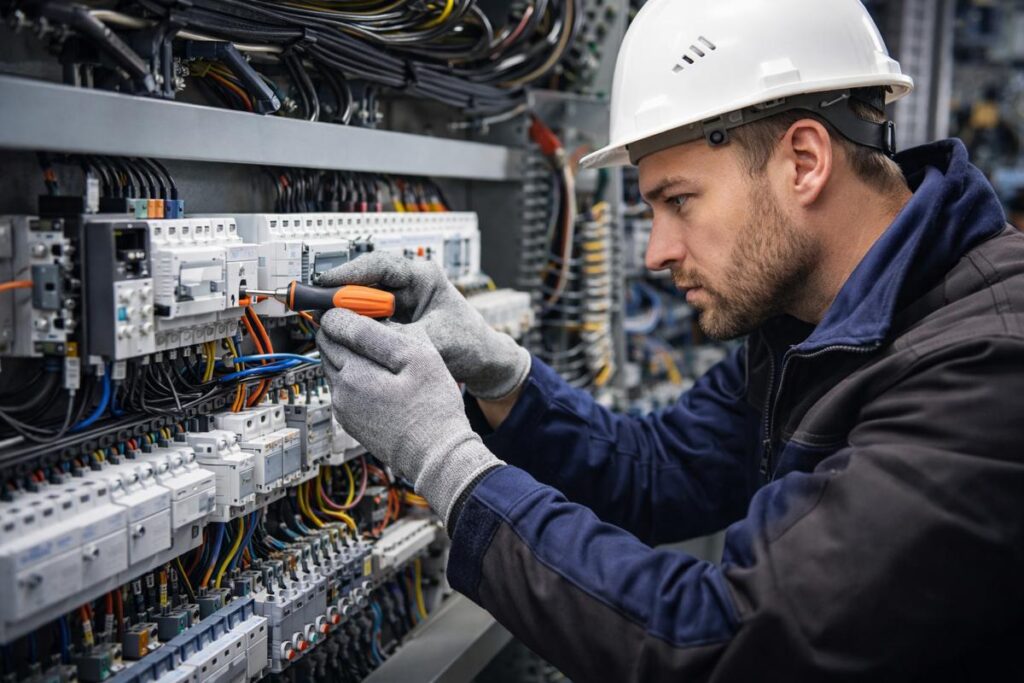 Electrician industrial in fabrica din Olanda